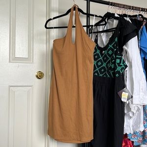 NWT Wild fable Halter Neck Mini Dress Camel Sizes XL-XXL